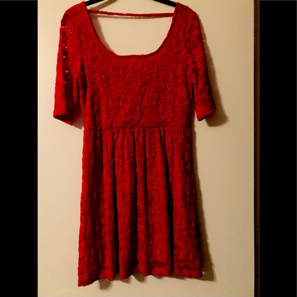 Forever 21 little red lace dress